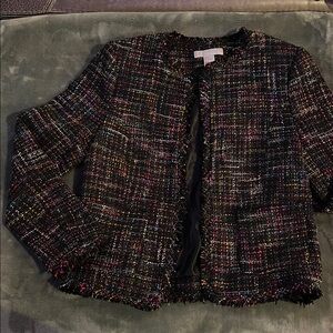 H&M Black Multicolor Tweed Blazer